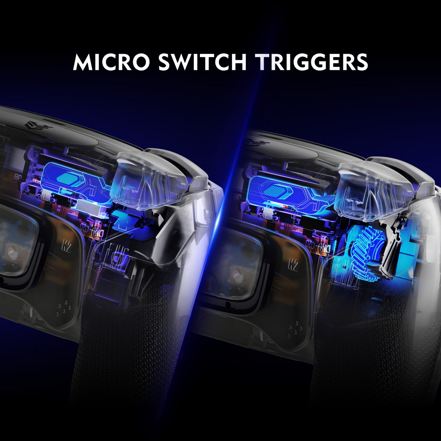 HEXGAMING ULTIMATE PRO Controller with Adjustable Triggers for PS5, PC, Mobile - Explorer Black