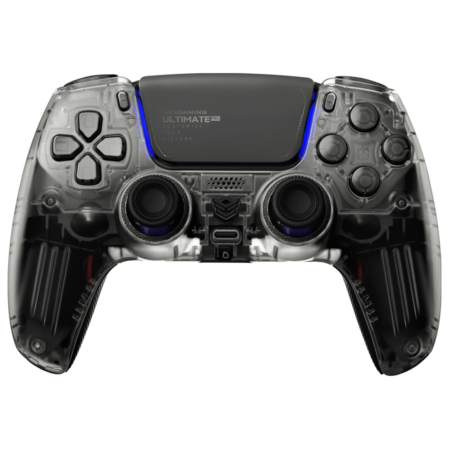 HEXGAMING ULTIMATE PRO Gaming Controller Compatible with ps5/PC/Mobile - 4 Back Buttons, 6 Custom Profiles, Adjustable Triggers, 8 Swappable Thumbsticks - Explorer Black
