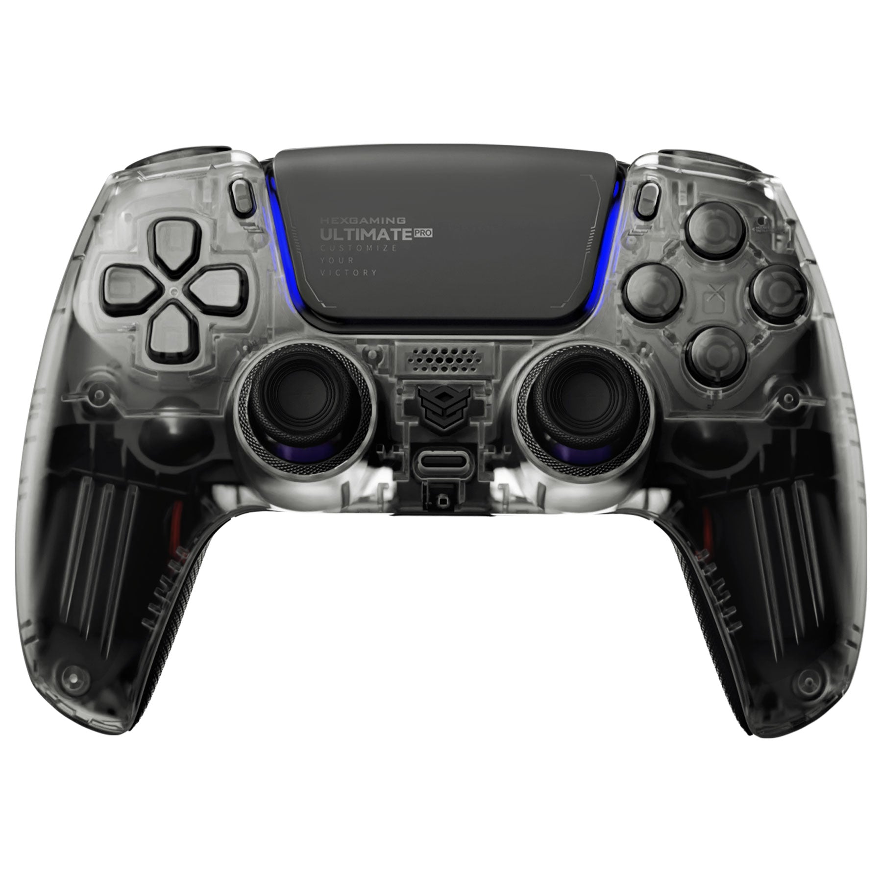 HEXGAMING ULTIMATE PRO Gaming Controller Compatible with ps5/PC/Mobile - 4 Back Buttons, 6 Custom Profiles, Adjustable Triggers, 8 Swappable Thumbsticks - Explorer Black