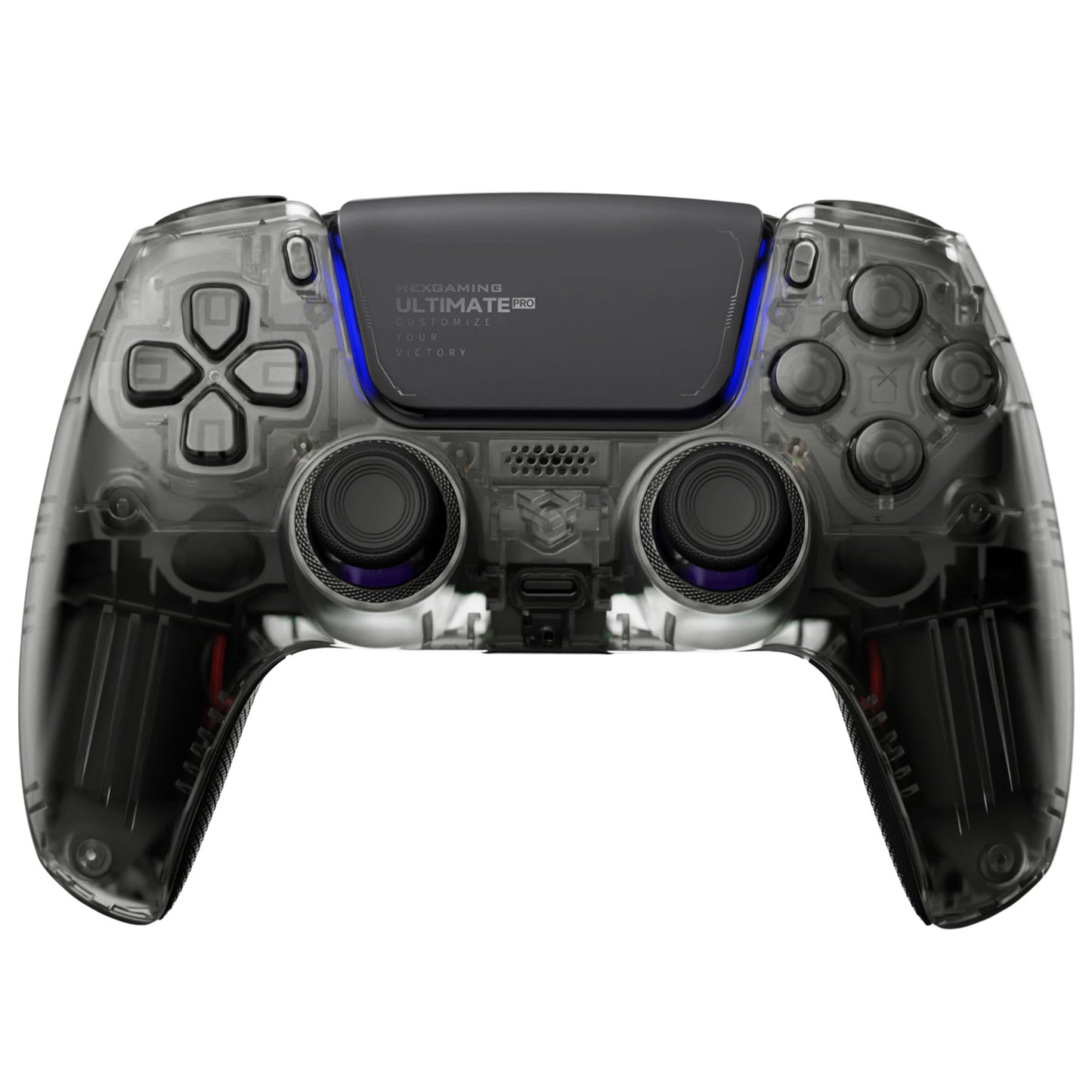 HEXGAMING ULTIMATE PRO Controller with Adjustable Triggers for PS5, PC, Mobile - Hall Effect Explorer Black