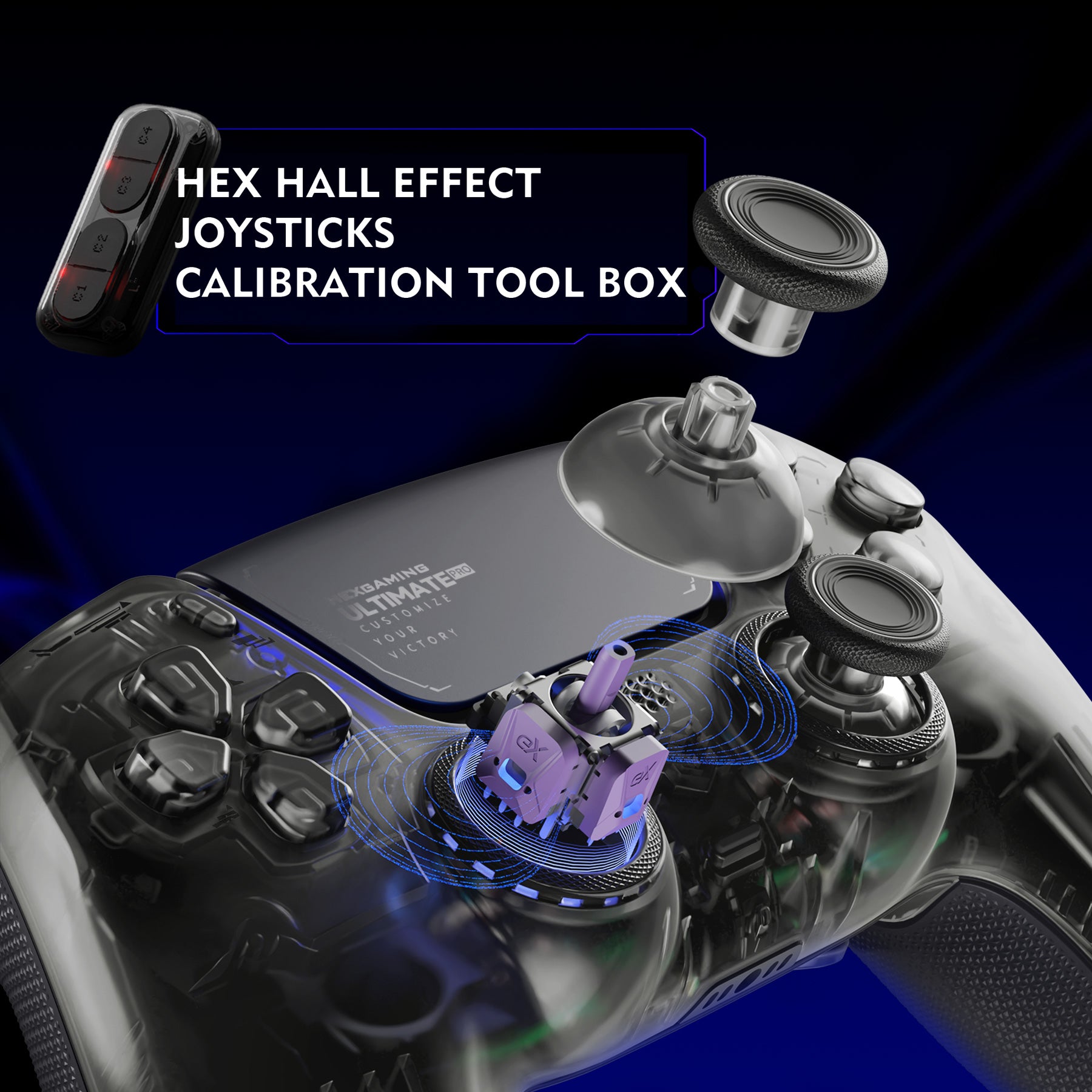 HexGaming Ultimate Pro PS5 Controller | Adjustable Triggers