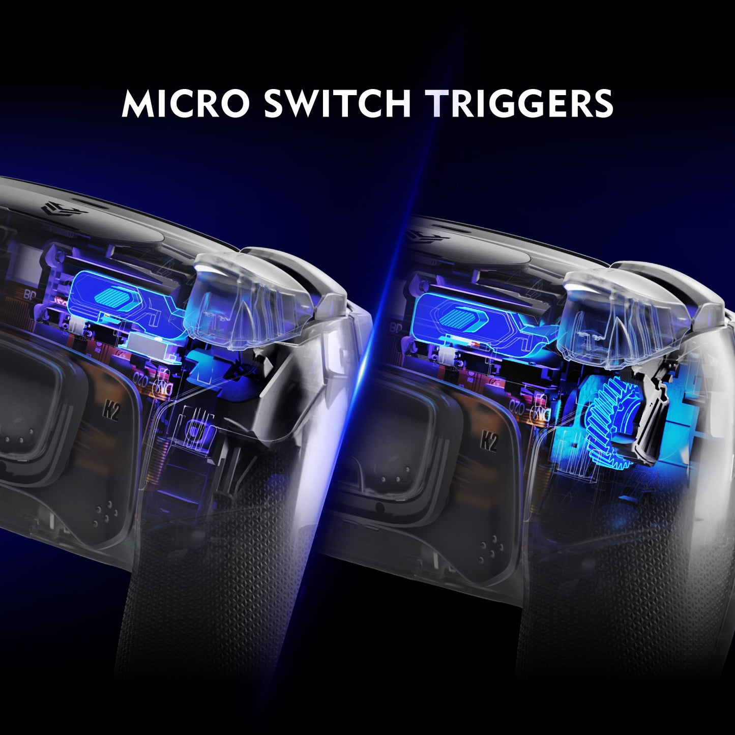 HEXGAMING ULTIMATE PRO Controller with Adjustable Triggers for PS5, PC, Mobile - Hall Effect Explorer Black