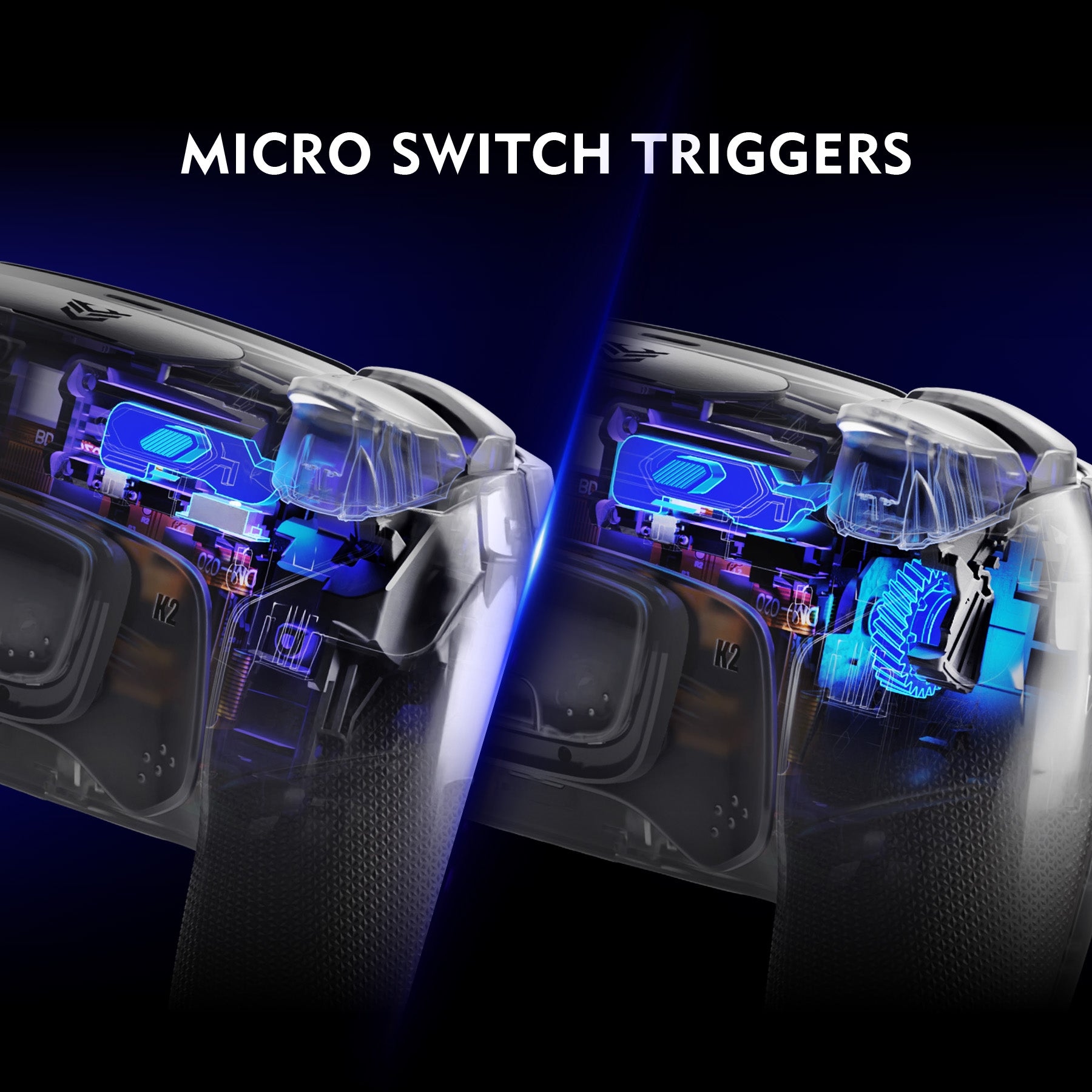 HEXGAMING ULTIMATE PRO Controller with Adjustable Triggers for PS5, PC, Mobile - Hall Effect Explorer Black