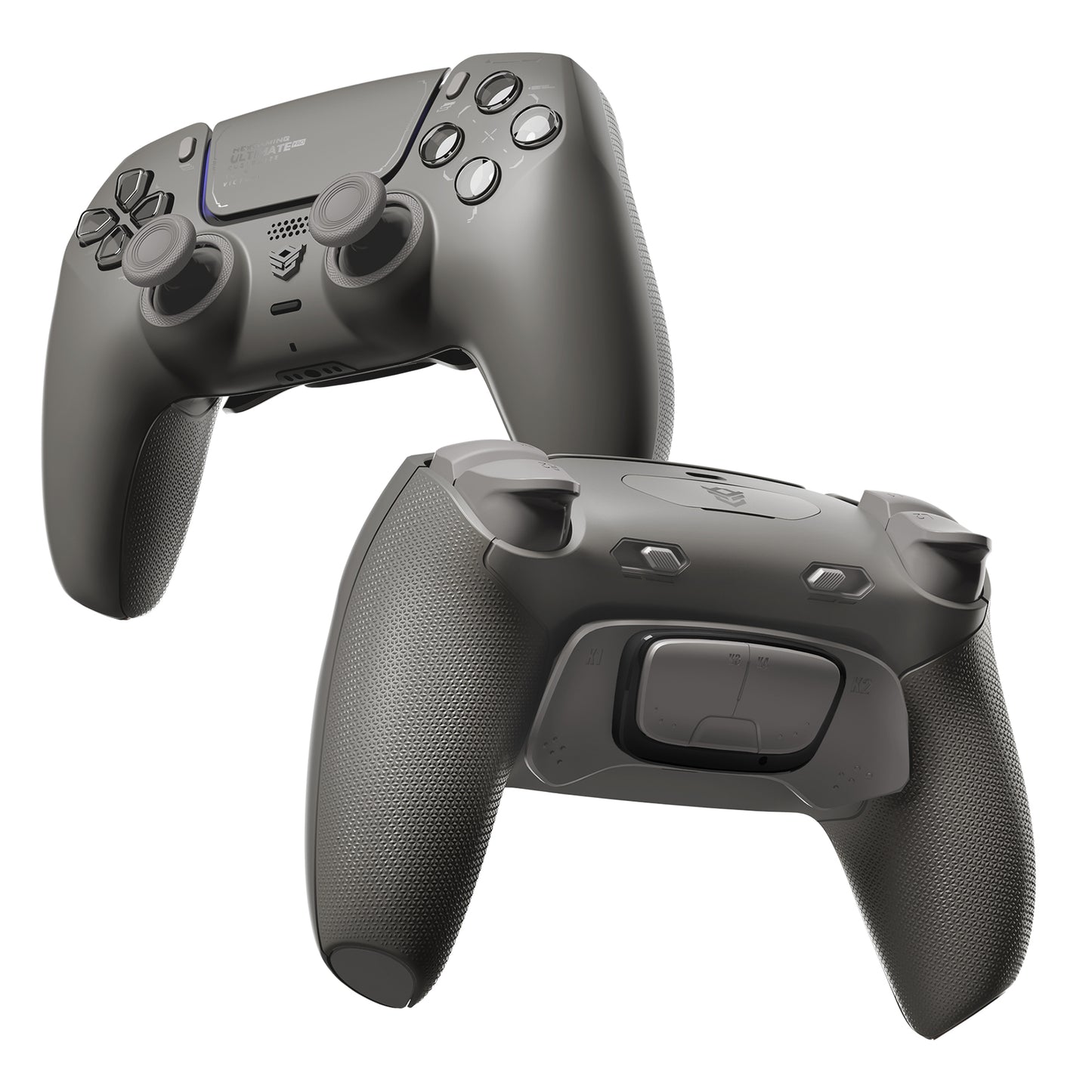 HEXGAMING ULTIMATE PRO Gaming Controller Compatible with ps5/PC/Mobile - 4 Back Buttons, 6 Custom Profiles, Adjustable Triggers, 8 Swappable Thumbsticks - Quantum Grey