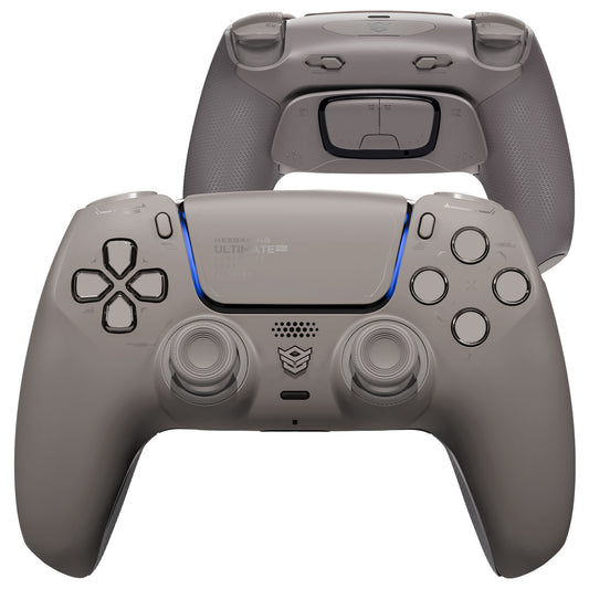HEXGAMING ULTIMATE PRO Controller with Adjustable Triggers for PS5, PC, Mobile - Quantum Gray