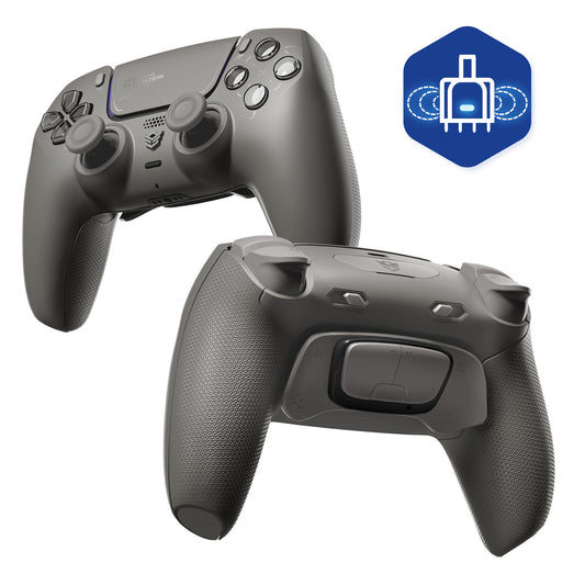 HEXGAMING ULTIMATE PRO Gaming Controller Compatible with ps5/PC/Mobile - 4 Back Buttons, 6 Custom Profiles, Adjustable Triggers, 8 Swappable Thumbsticks - Quantum Grey