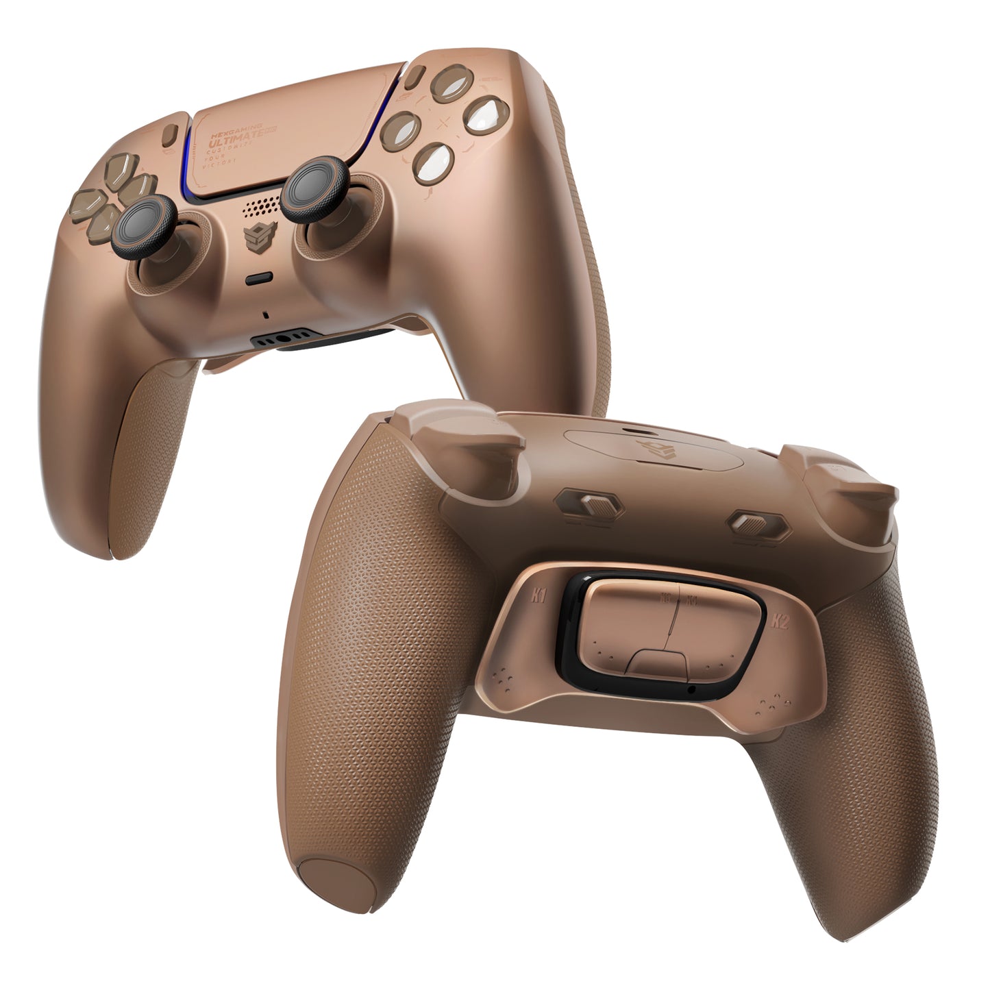 HEXGAMING ULTIMATE PRO Controller with Adjustable Triggers for PS5, PC, Mobile - Stardust Mocha