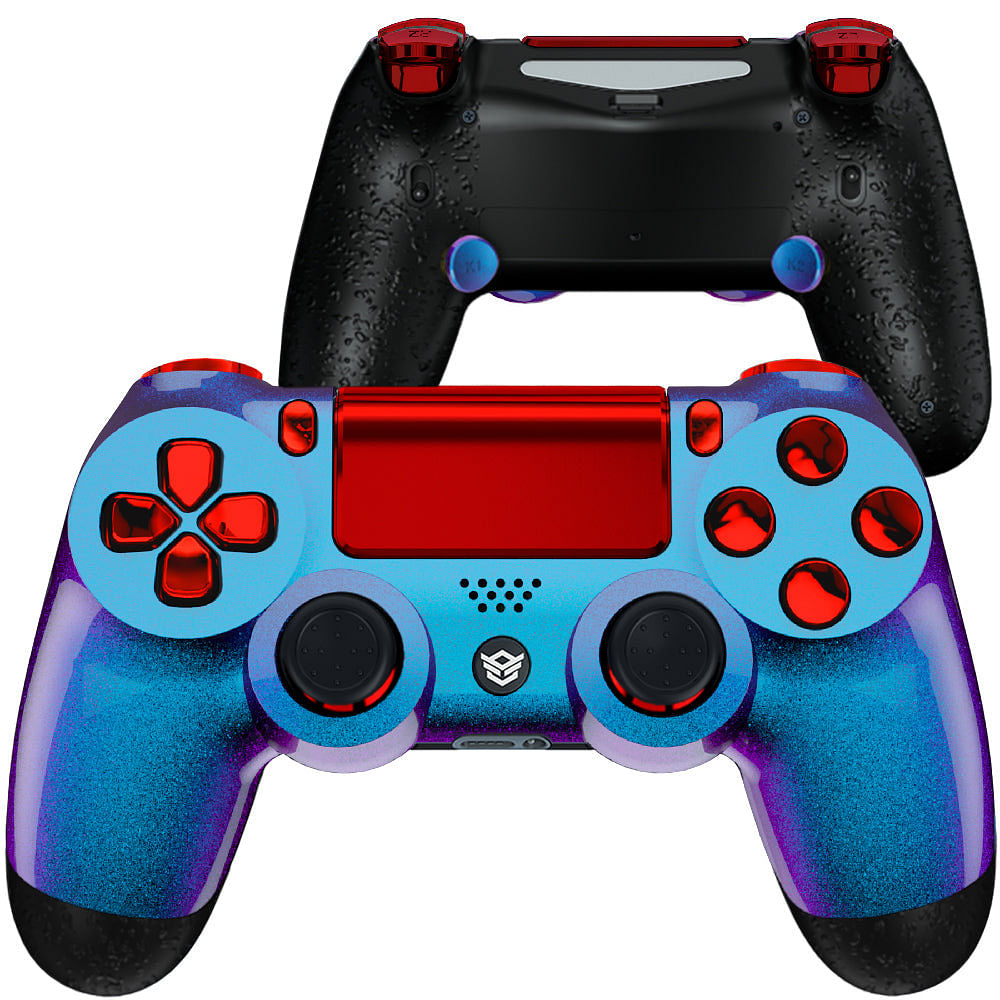 HEXGAMING SPIKE Controller for PS4, PC, Mobile - Chameleon Purple Blue Red