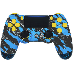 HEXGAMING EDGE Controller for PS4, PC, Mobile- Blue Coating Splash