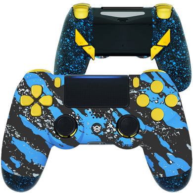HEXGAMING EDGE Controller for PS4, PC, Mobile- Blue Coating Splash
