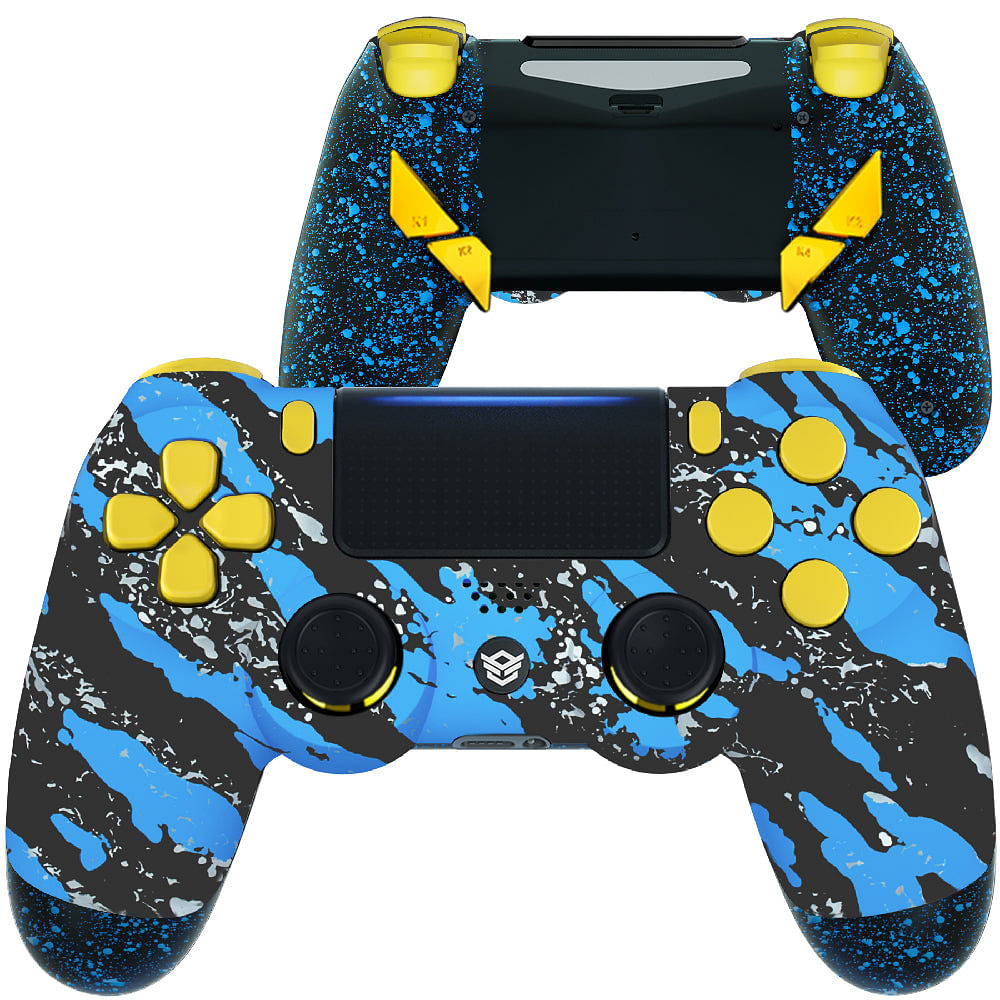 HEXGAMING EDGE Controller for PS4, PC, Mobile- Blue Coating Splash