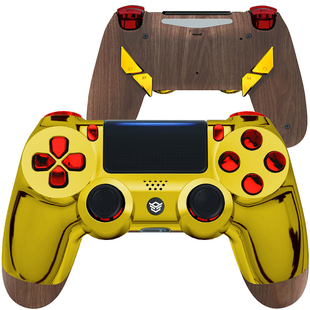 HEXGAMING EDGE Controller for PS4, PC, Mobile- Chrome Gold