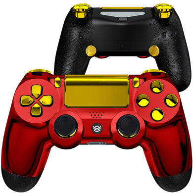 HEXGAMING SPIKE Controller for PS4, PC, Mobile - Chrome Red Gold