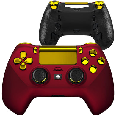 HEXGAMING HYPER Controller for PS4, PC, Mobile - Scarlet Red Gold