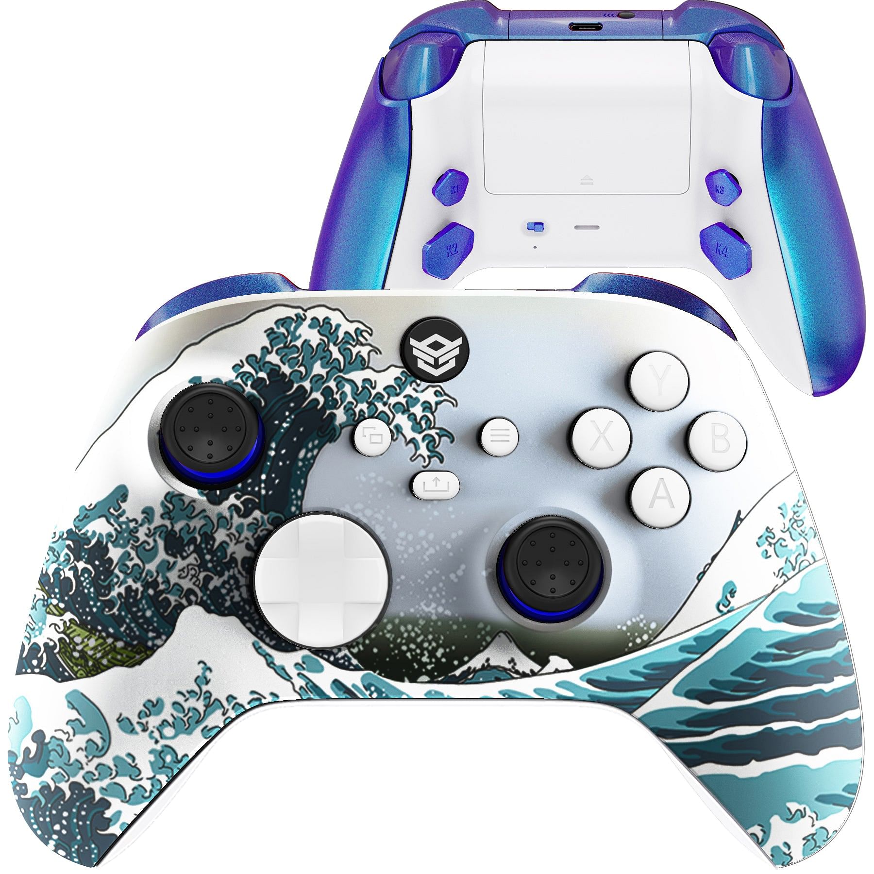HEXGAMING ADVANCE Controller with FlashShot for XBOX, PC, Mobile - The  Great Wave, gaming xbox controller 