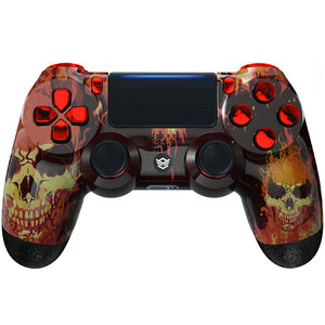 HEXGAMING EDGE Controller for PS4, PC, Mobile - Fire Skull