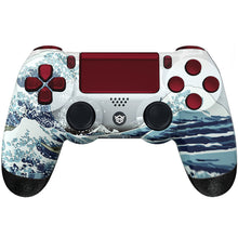 Load image into Gallery viewer, HEXGAMING SPIKE Controller for PS4, PC, Mobile - The Great Wave Red
