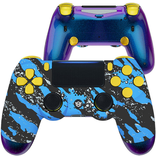 HEXGAMING SPIKE Controller for PS4, PC, Mobile - Blue Coating Splash