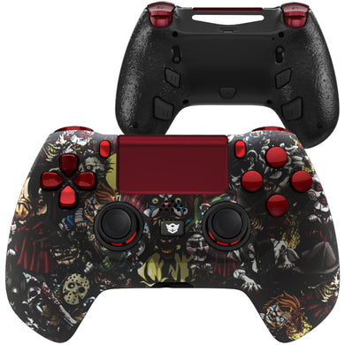 HEXGAMING HYPER Controller for PS4, PC, Mobile - Scary Party Red