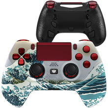 Cargar imagen en el visor de la galería, HEXGAMING HYPER Controller for PS4, PC, Mobile - The Great Wave Red
