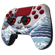 画像をギャラリービューアに読み込む, HEXGAMING HYPER Controller for PS4, PC, Mobile - The Great Wave Red
