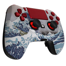 Load image into Gallery viewer, HEXGAMING HYPER Controller for PS4, PC, Mobile - The Great Wave Red
