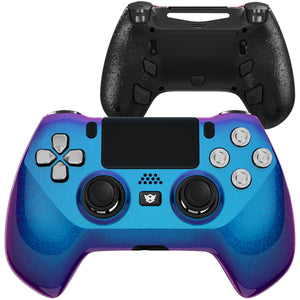 HEXGAMING HYPER Controller for PS4, PC, Mobile- Chameleon Purple Blue Metal Sliver