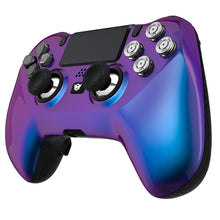 画像をギャラリービューアに読み込む, HEXGAMING HYPER Controller for PS4, PC, Mobile- Chameleon Purple Blue Metal Sliver
