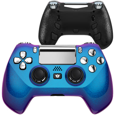 HEXGAMING HYPER Controller for PS4, PC, Mobile - Chameleon Purple Blue