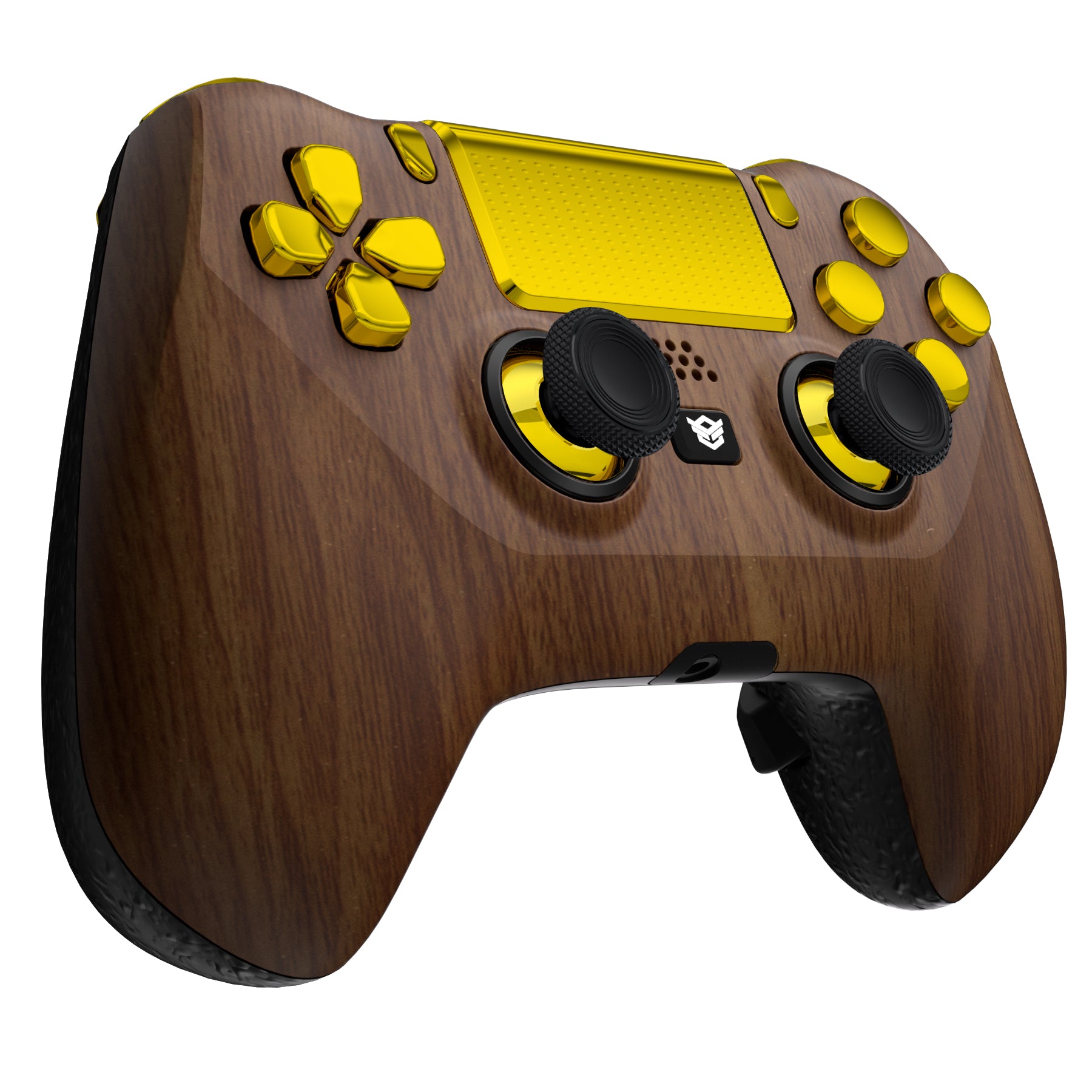 HEXGAMING HYPER Controller for PS4, PC, Mobile- Wood Grain Gold