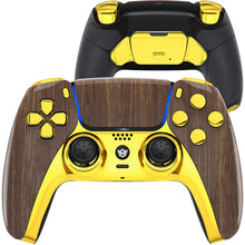 Load image into Gallery viewer, HEXGAMING RIVAL Controller for PS5, PC, Mobile - Wood Grain Gold
