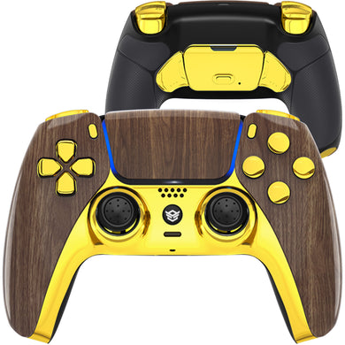 HEXGAMING RIVAL Controller for PS5, PC, Mobile - Wood Grain Gold