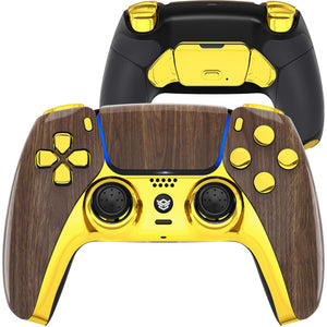 HEXGAMING RIVAL Controller for PS5, PC, Mobile - Wood Grain Gold