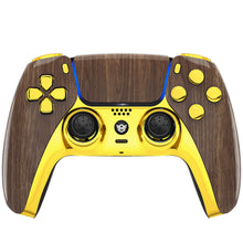 Load image into Gallery viewer, HEXGAMING RIVAL Controller for PS5, PC, Mobile - Wood Grain Gold
