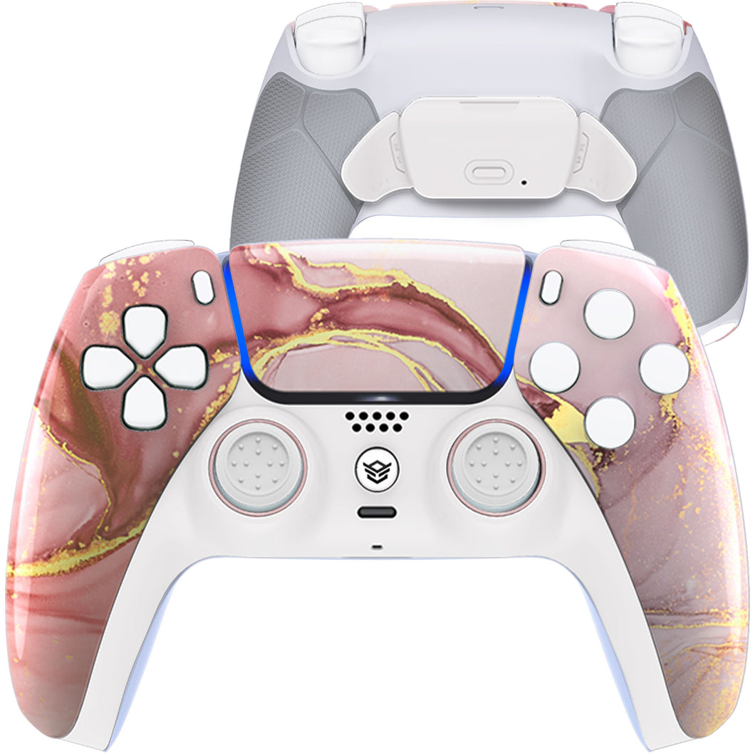 HEXGAMING RIVAL Controller for PS5, PC, Mobile - Pink Gold Marble