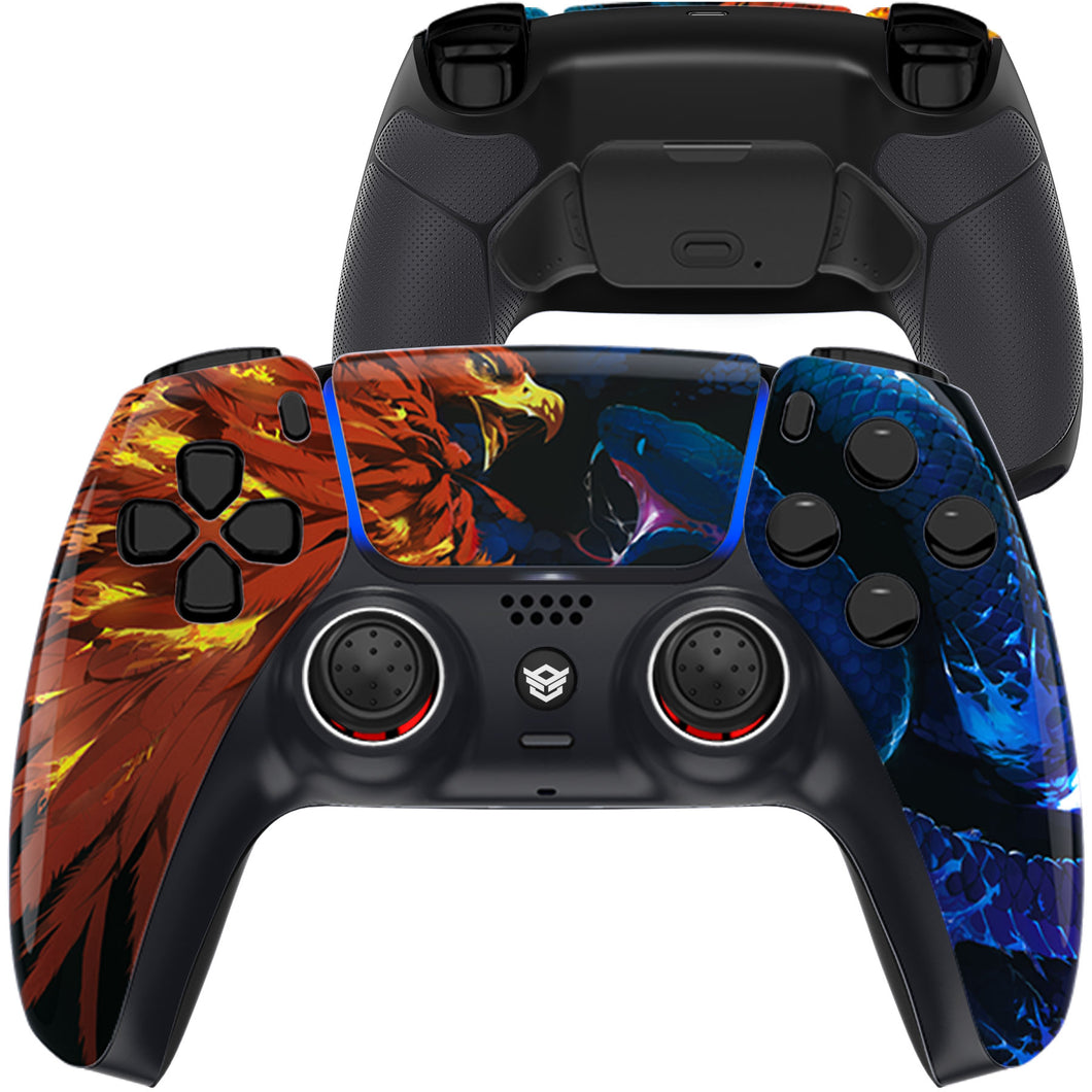 HEXGAMING RIVAL Controller for PS5, PC, Mobile - Fire Eagle vs Ice Snake