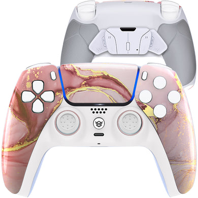HEXGAMING RIVAL PRO Controller for PS5, PC, Mobile - Pink Gold Marble