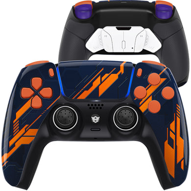 HEXGAMING RIVAL PRO Controller for PS5, PC, Mobile - Glow in Dark Mecha Orange