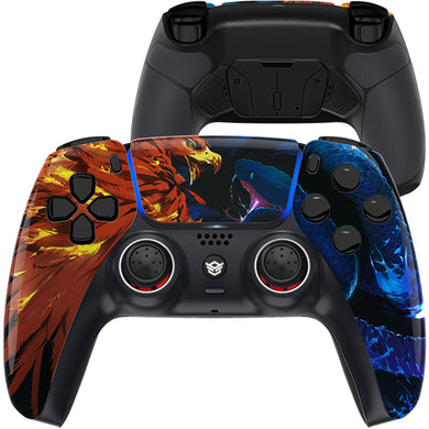 HEXGAMING RIVAL PRO Controller for PS5, PC, Mobile - Fire Eagle vs Ice Snake