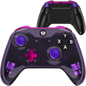 HEXGAMING ULTRA ONE Controller for XBOX, PC, Mobile-Clear Atomic Purple ABXY Labeled