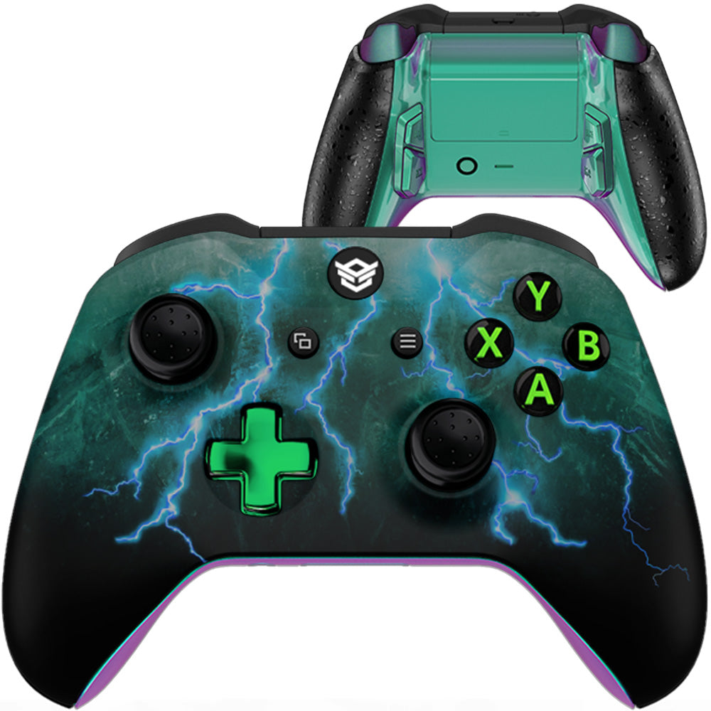 HEXGAMING ULTRA ONE Controller for XBOX, PC, Mobile-Green Storm ABXY Labeled