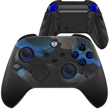Load image into Gallery viewer, ULTRA X with Adjustable Triggers &amp; Rubberized Grip Faceplate - Samurai Blue ABXY Labeled
